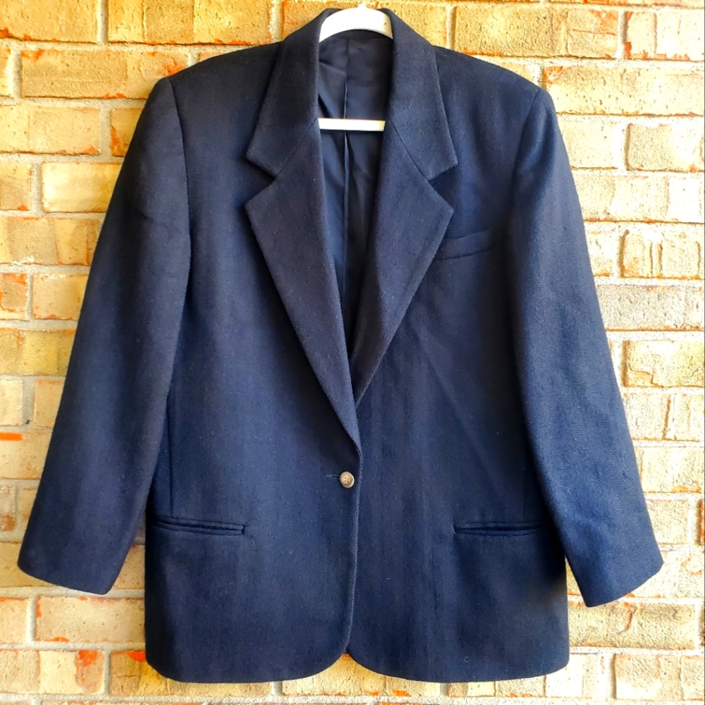 Land's End Wool/Mohair Blend Blazer Women's 14